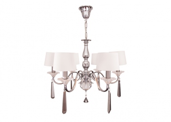 Broughton House Chrome Hanging Lamp Shade Chandelier