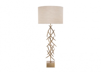 Broughton House Gold Spike Cross Over Side Lamp