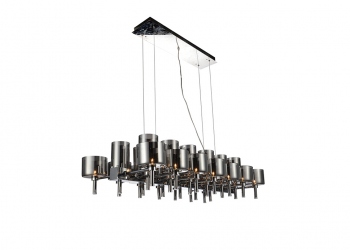 Broughton House Long Chrome Candle Lighting