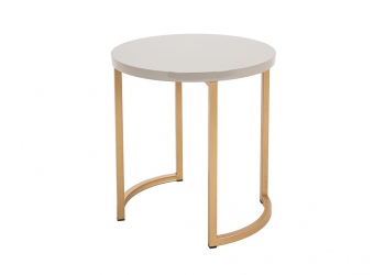 Broughton House White Gold Stool