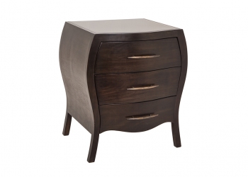 Broughton House Wood Three Drawer Side Table
